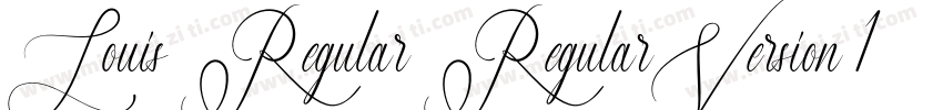 Louis Regular RegularVersion 1306字体转换